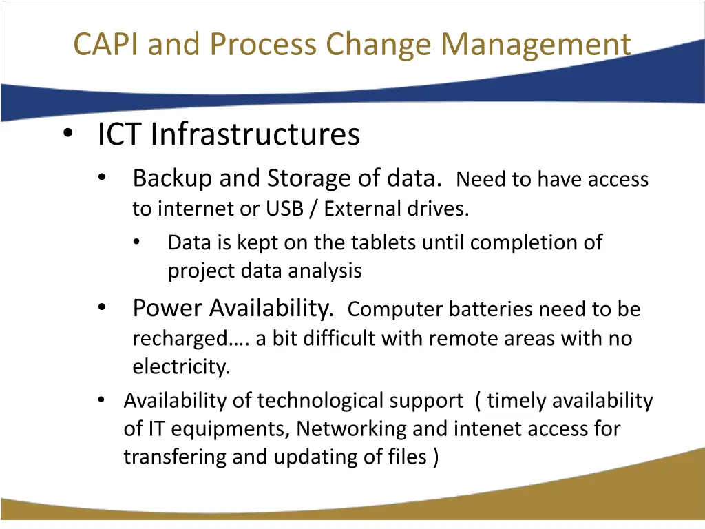 capi and process change management