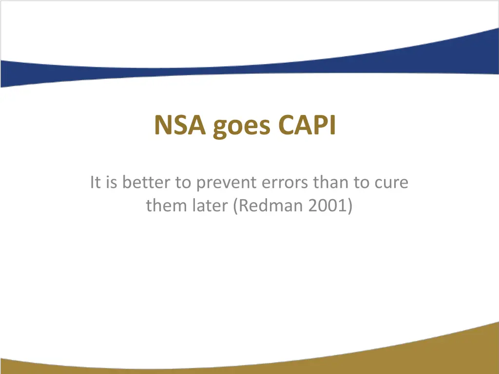 nsa goes capi