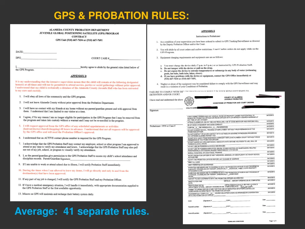 gps probation rules