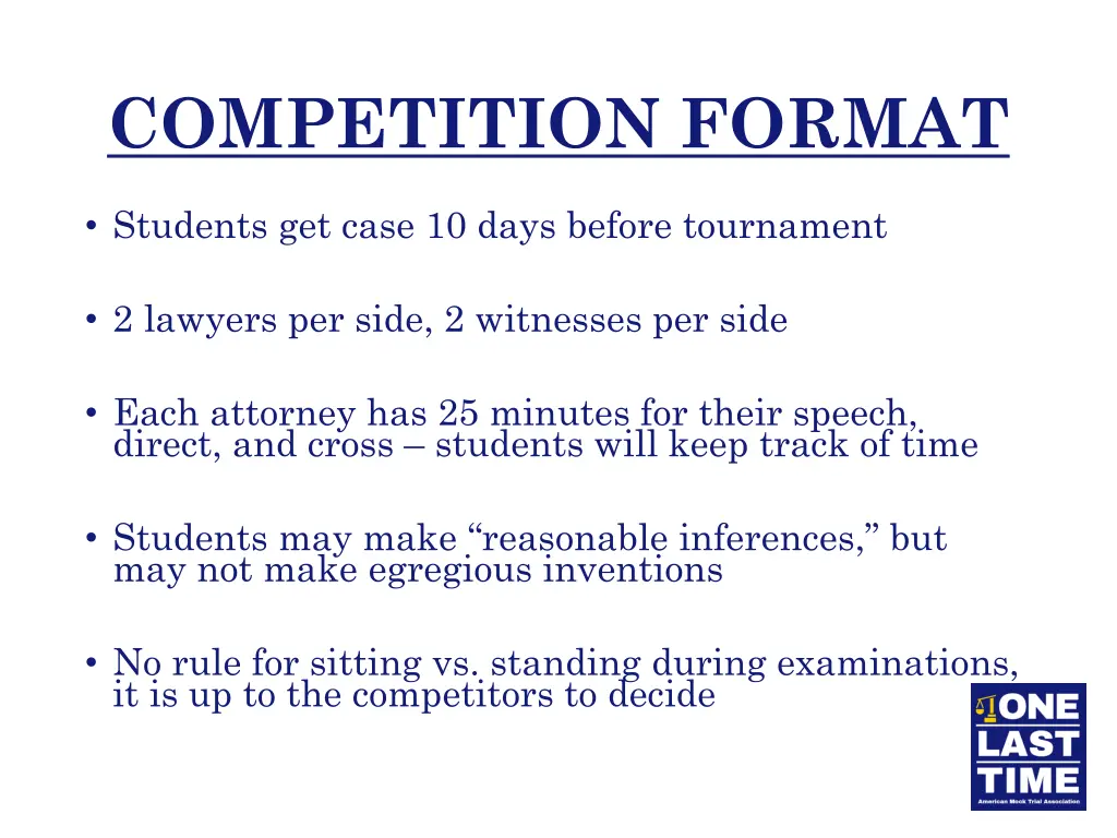 competition format