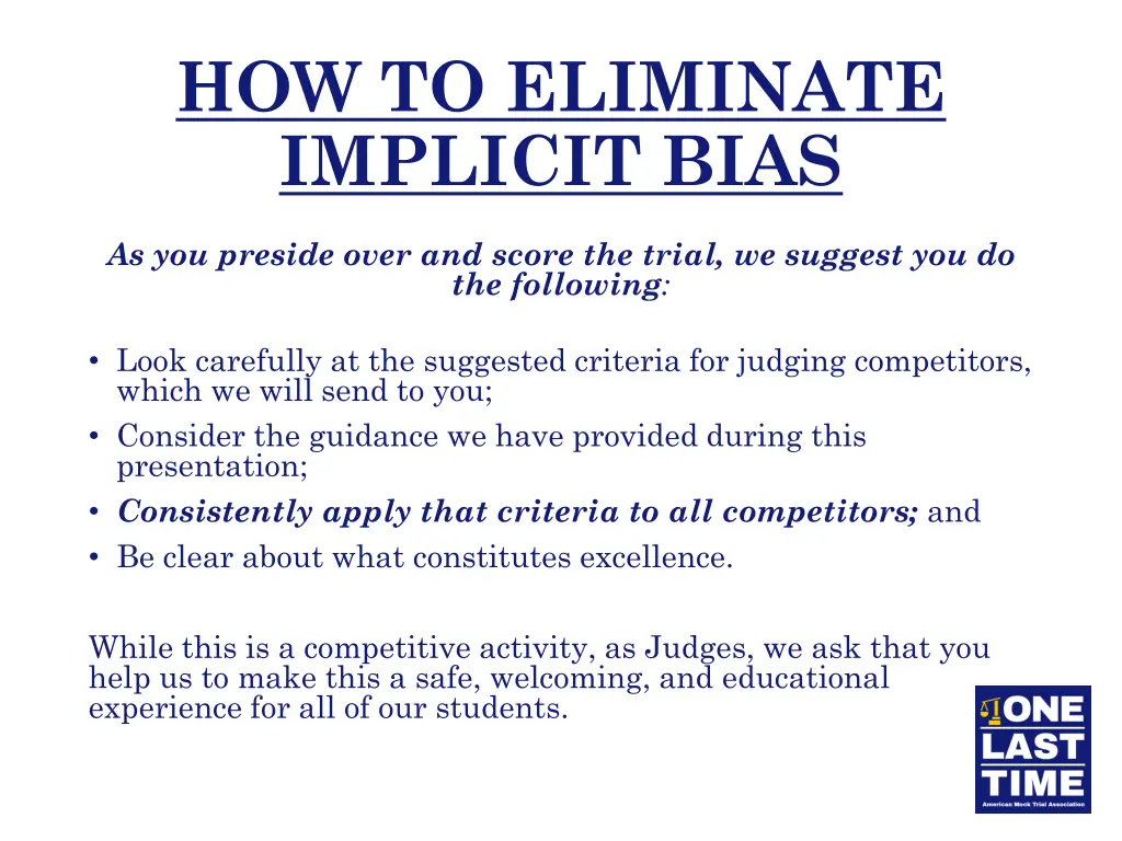 how to eliminate implicit bias