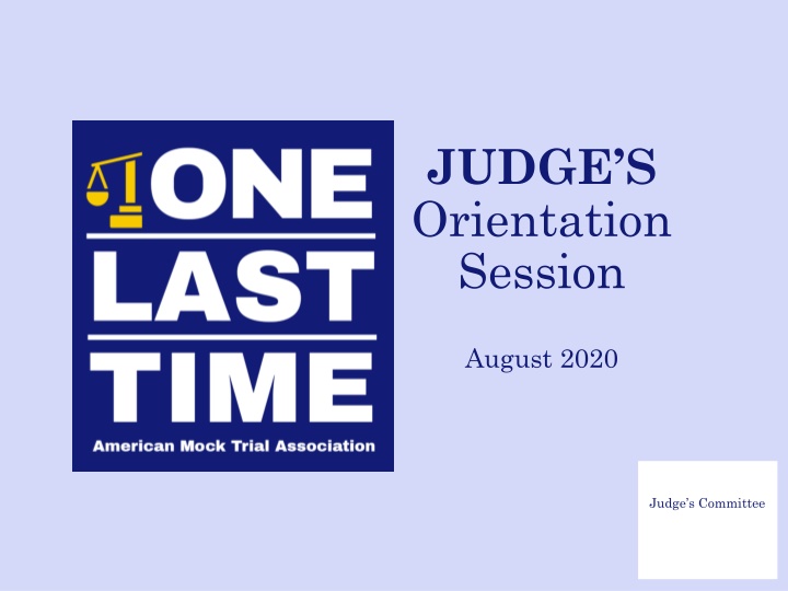 judge s orientation session