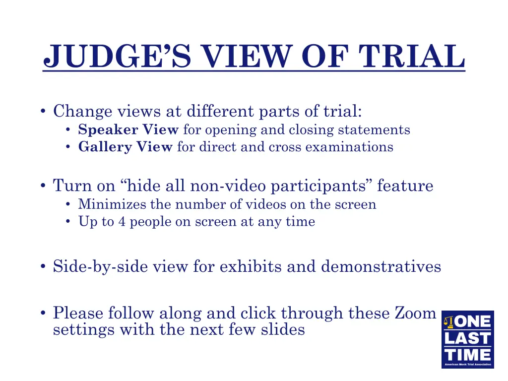 judge s view of trial