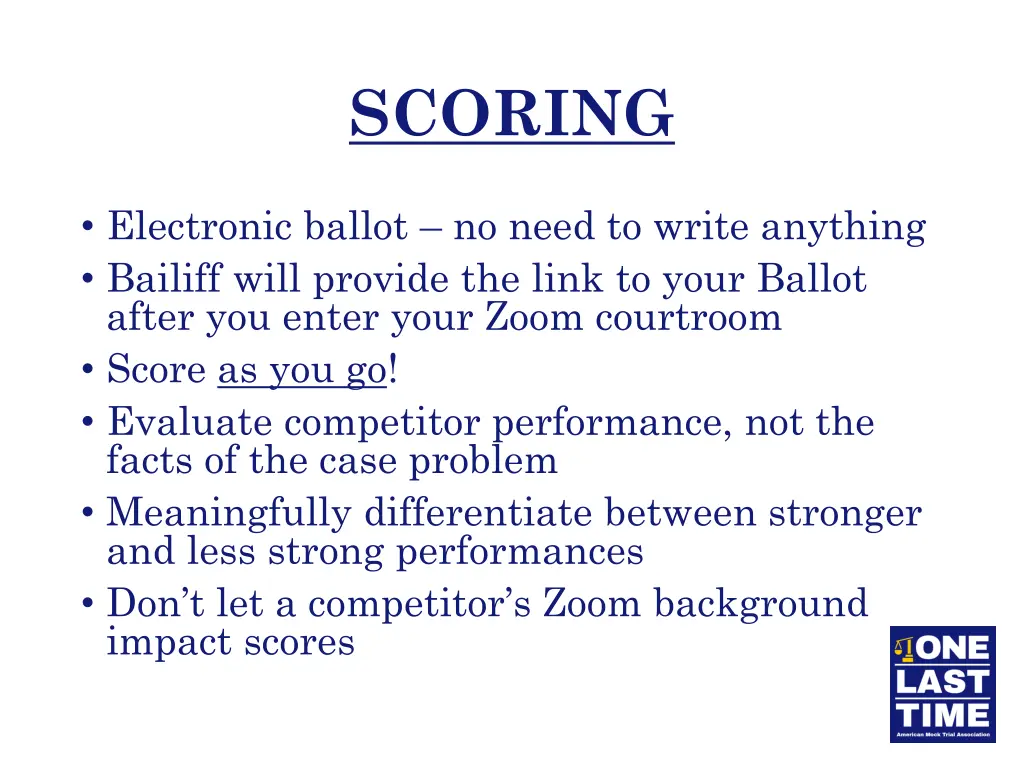 scoring