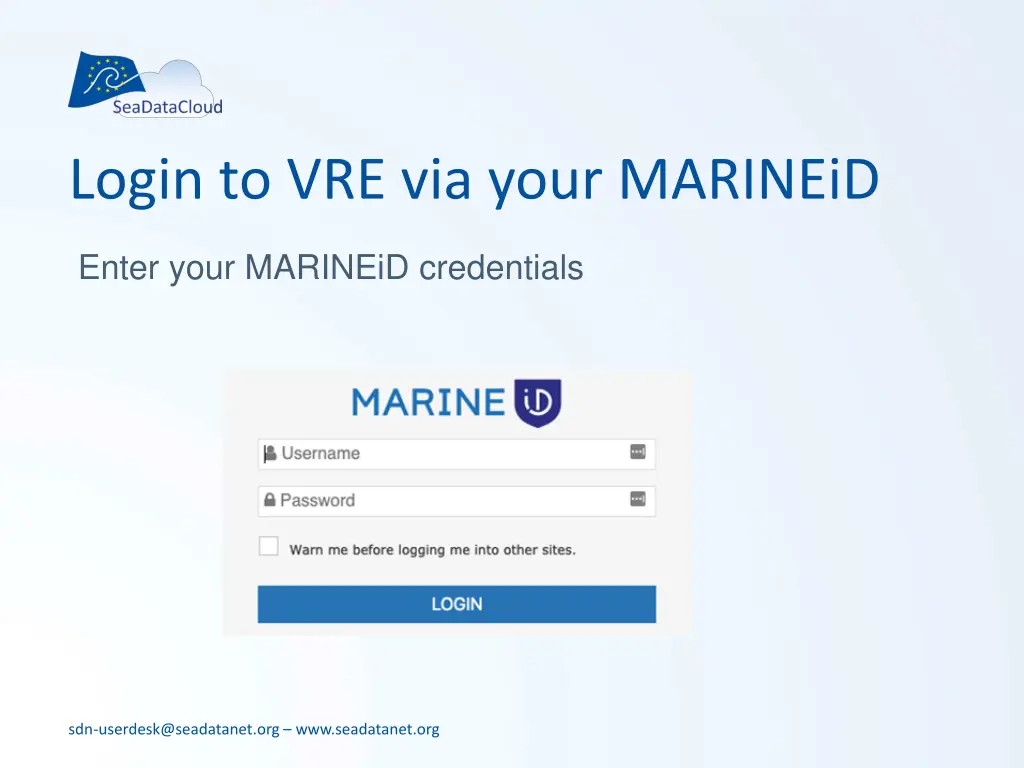 login to vre via your marineid 1