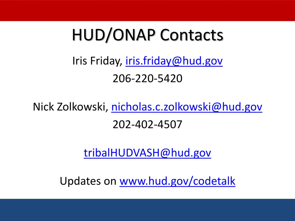 hud onap contacts