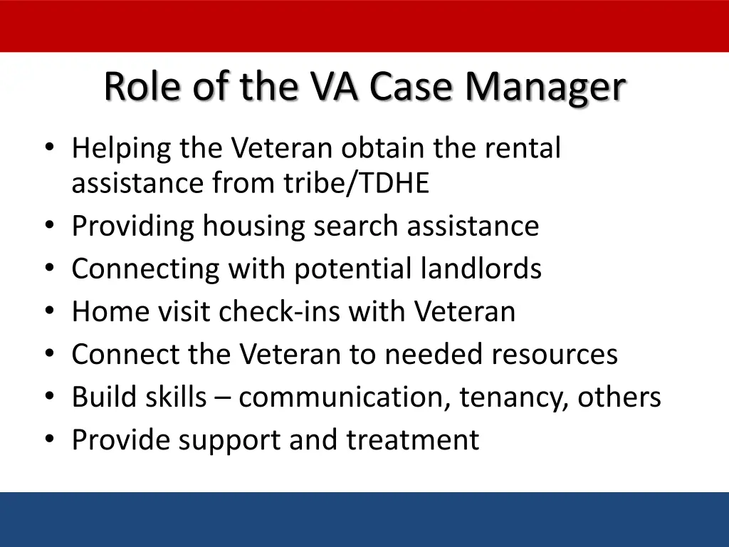 role of the va case manager 1