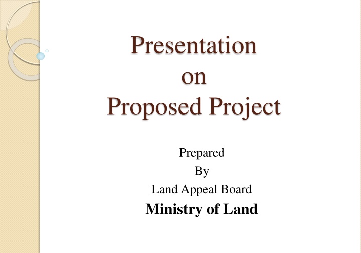 presentation on proposed project