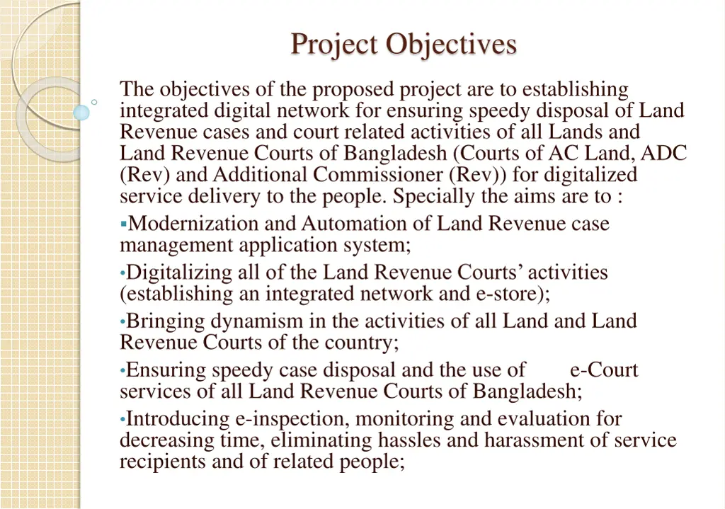 project objectives