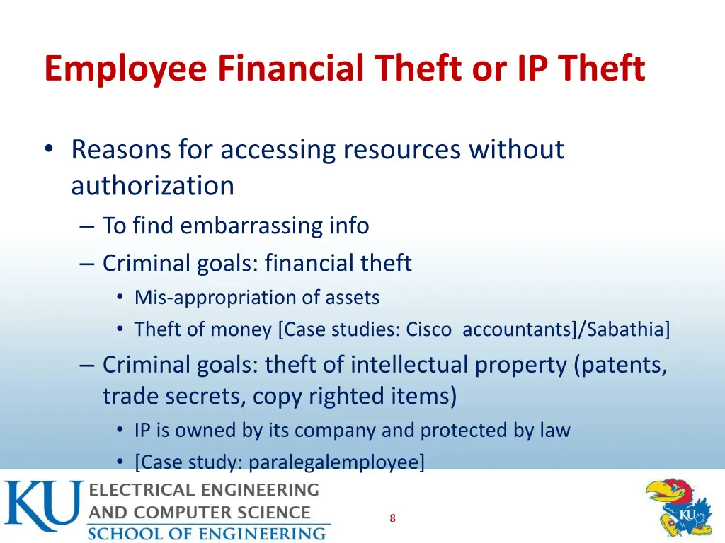 employee financial theft or ip theft