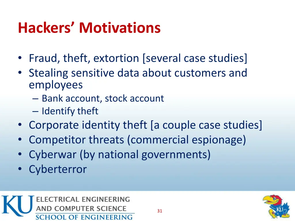 hackers motivations