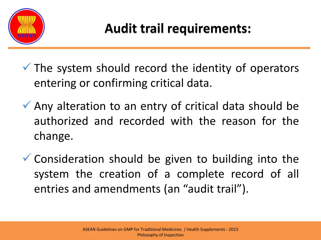 audit trail requirements