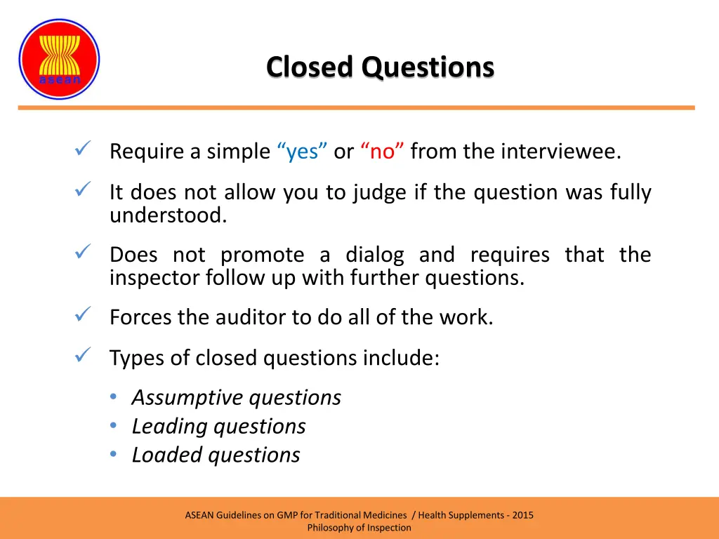 closed questions