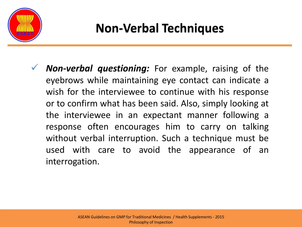 non verbal techniques 1