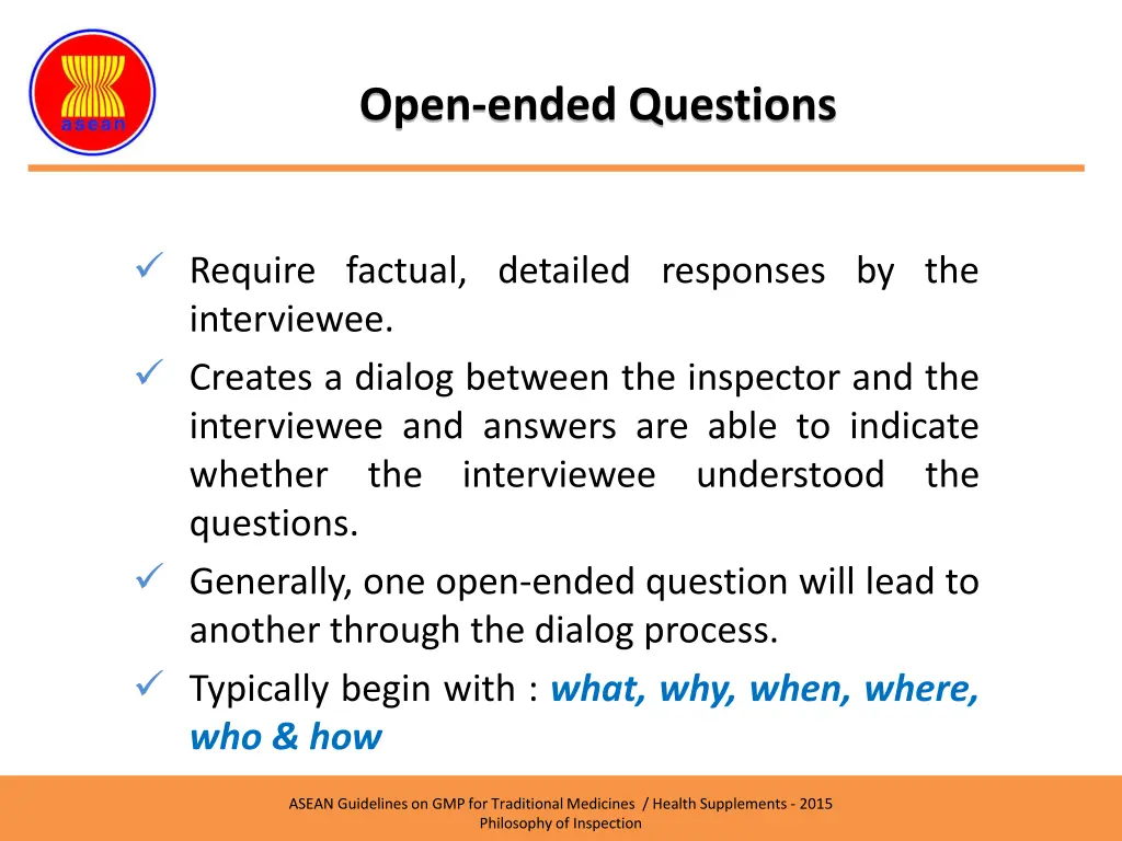 open ended questions