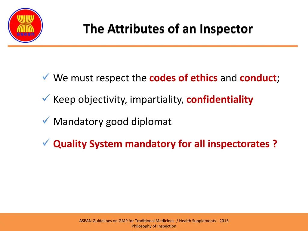 the attributes of an inspector 1