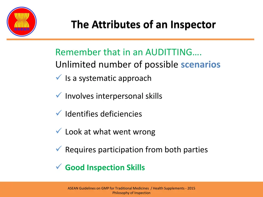 the attributes of an inspector