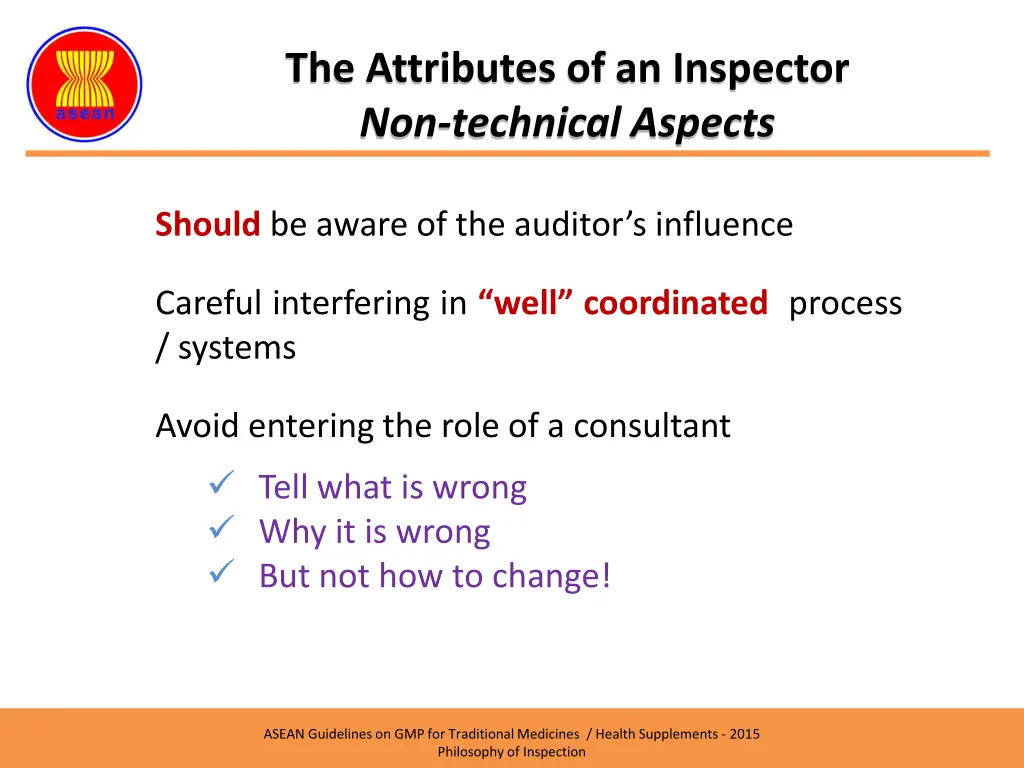 the attributes of an inspector non technical 10