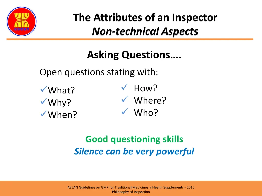 the attributes of an inspector non technical 6