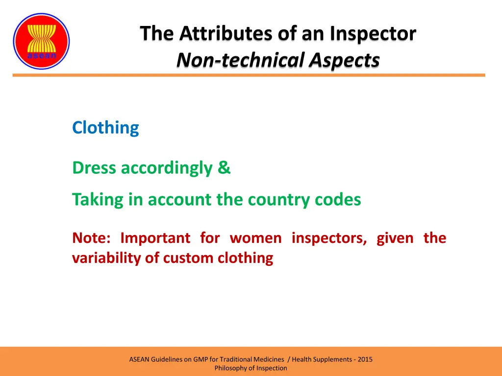 the attributes of an inspector non technical