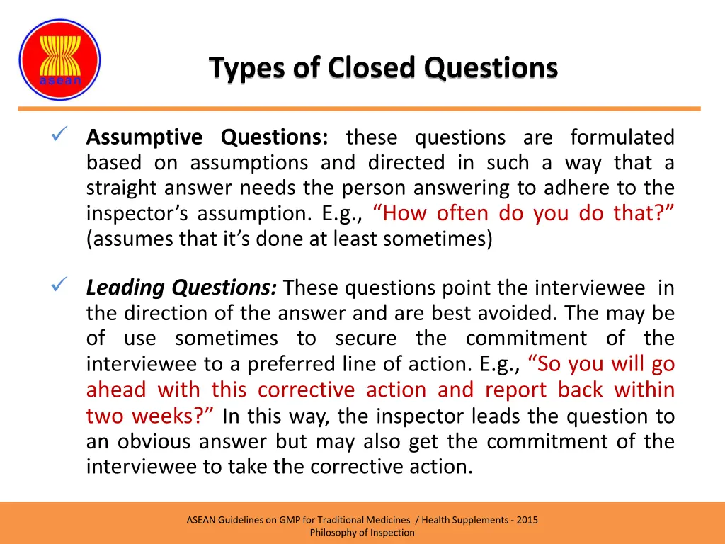 types of closed questions