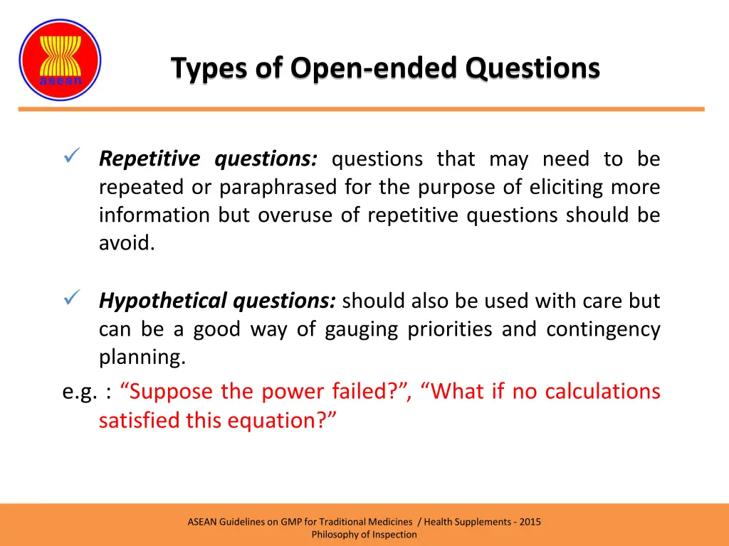 types of open ended questions 2