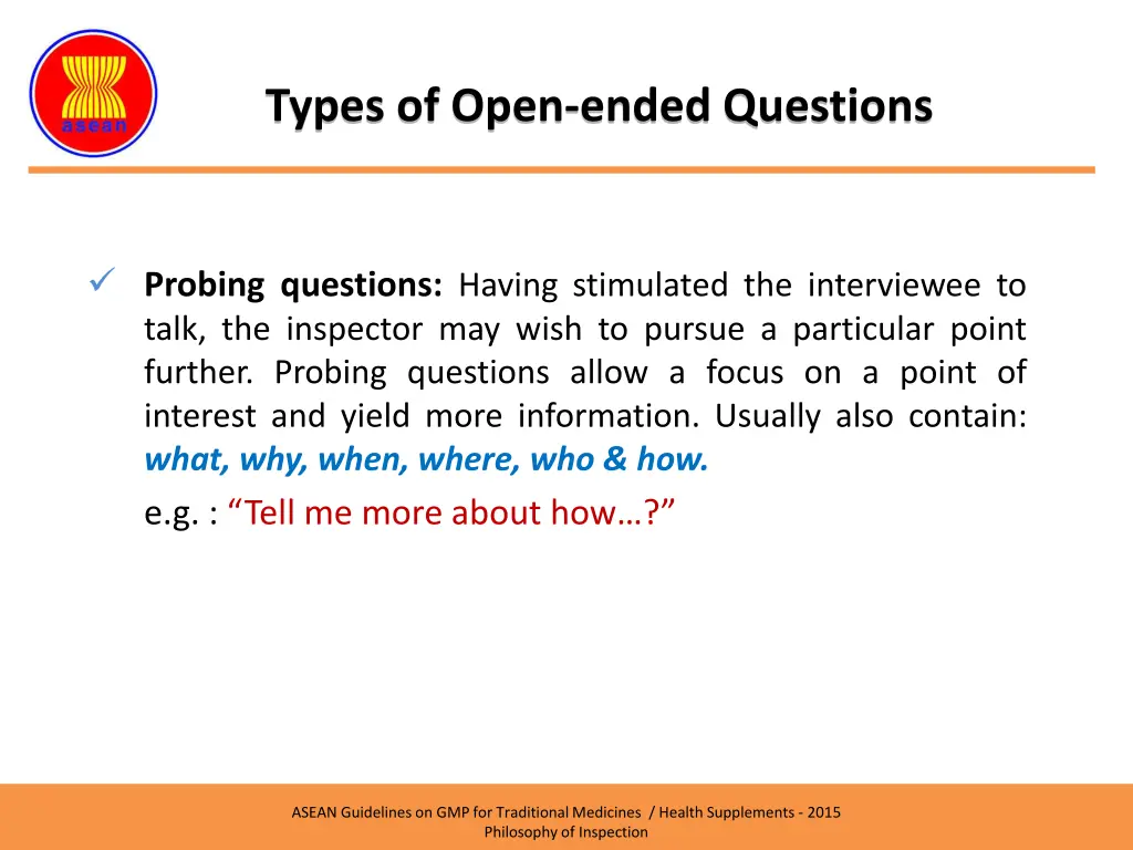 types of open ended questions 3