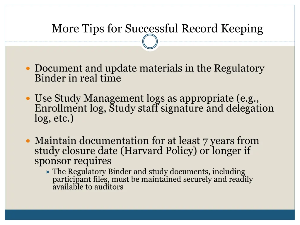 more tips for successful record keeping 20