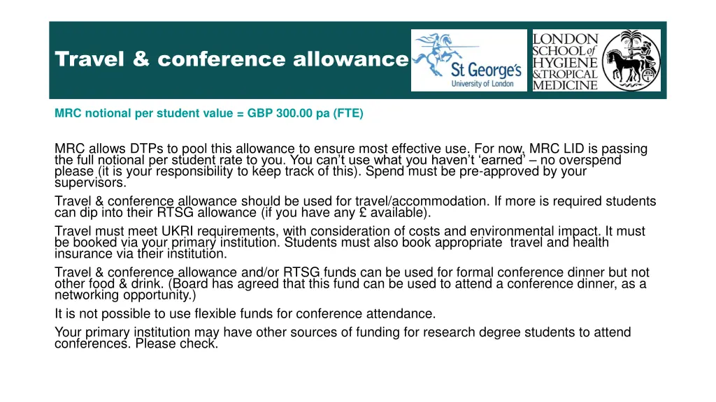 travel conference allowance