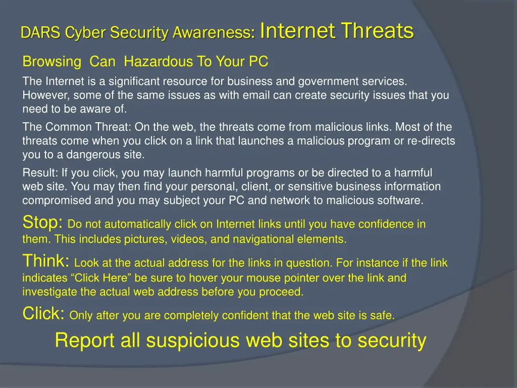 dars cyber security awareness internet threats