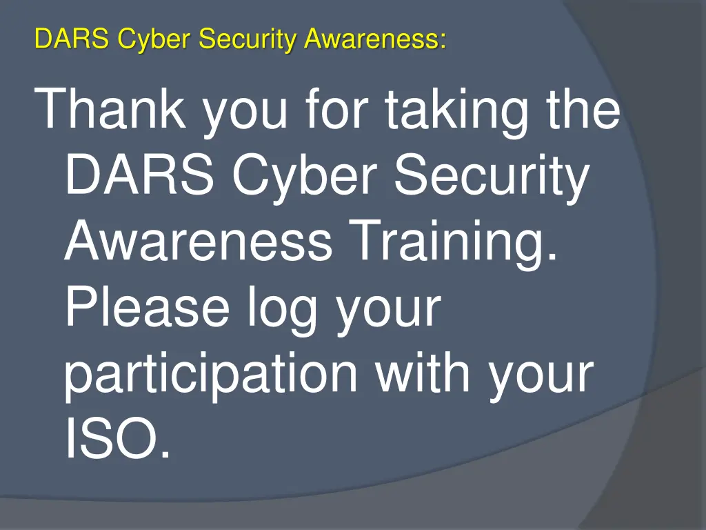 dars cyber security awareness