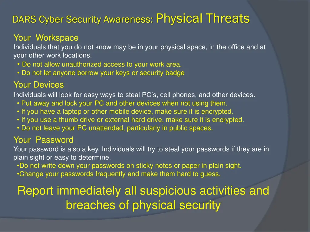 dars cyber security awareness physical threats