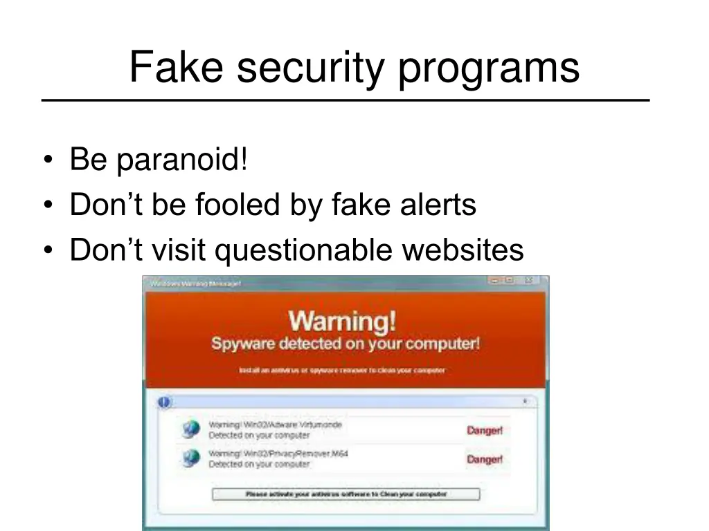 fake security programs