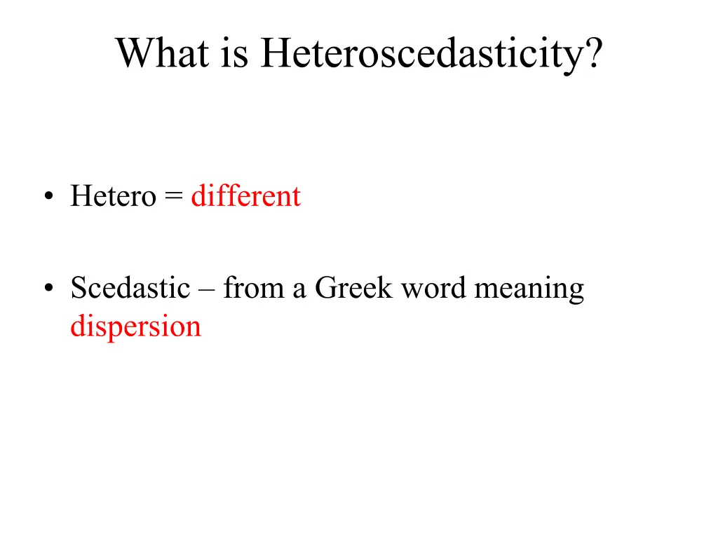 what is heteroscedasticity