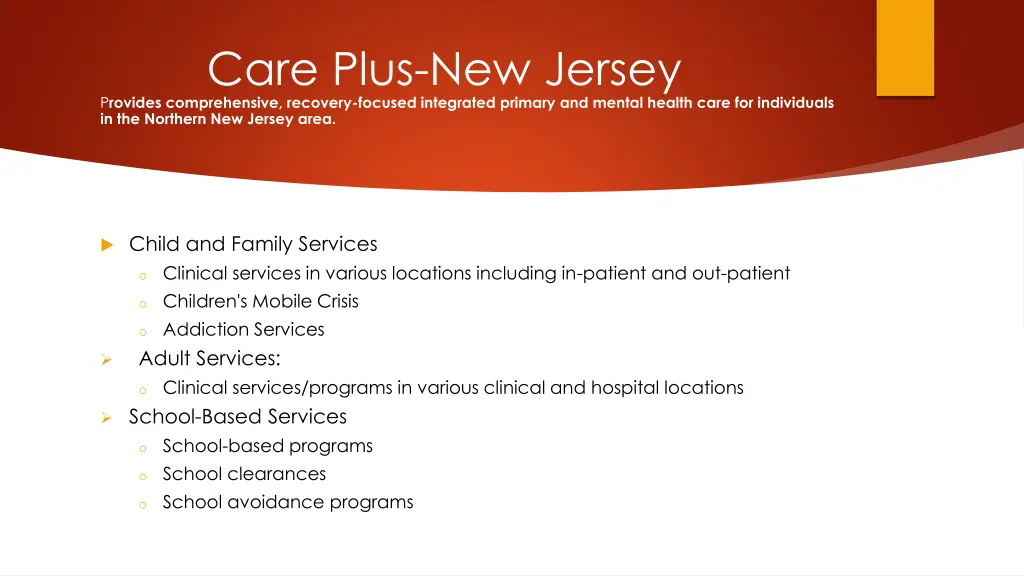 care plus new jersey p rovides comprehensive