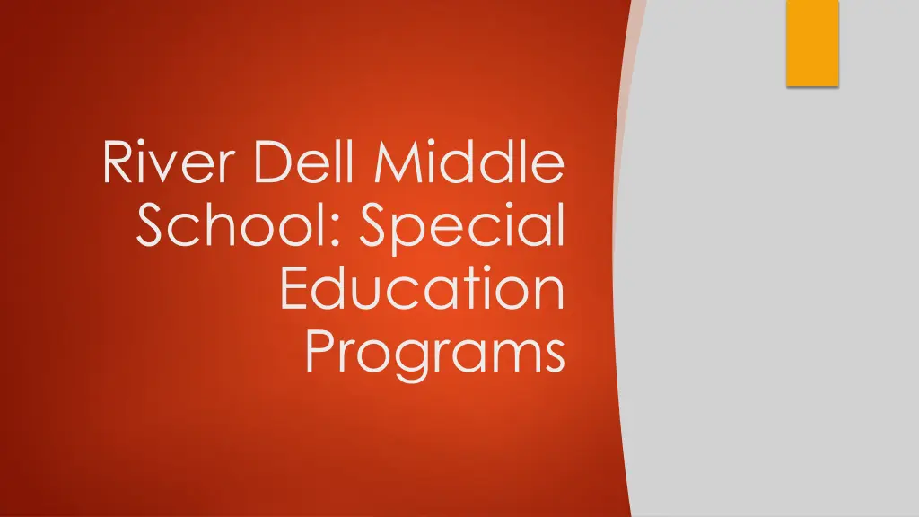 river dell middle school special education