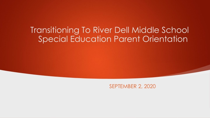 transitioning to river dell middle school special