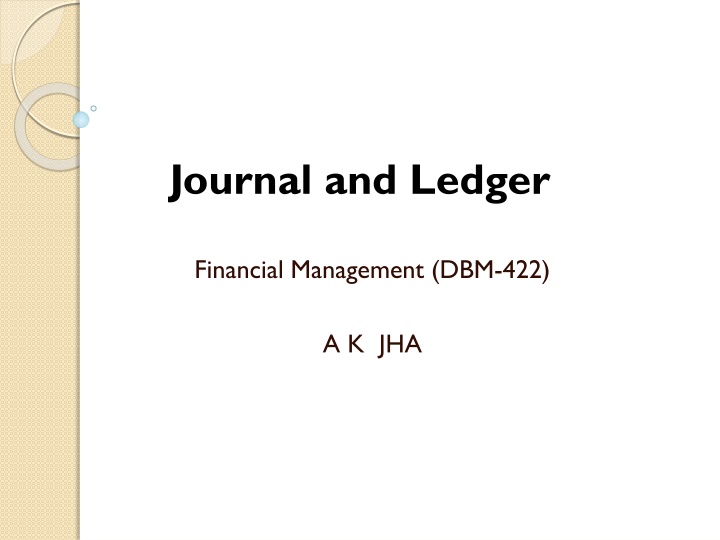 journal and ledger