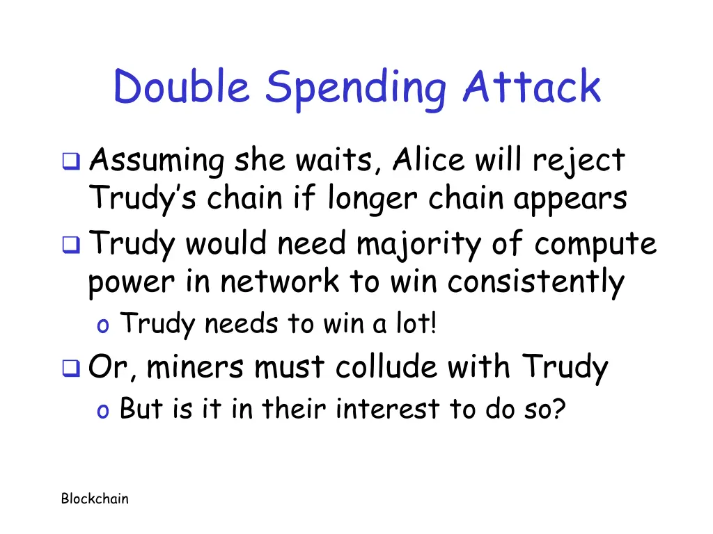 double spending attack