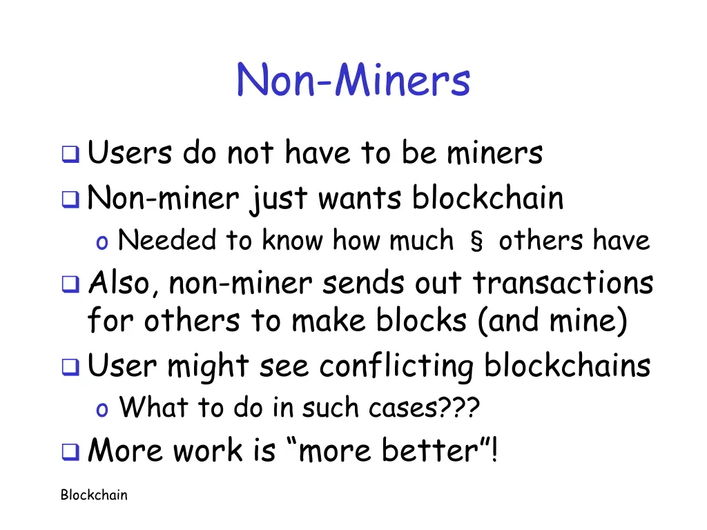 non miners