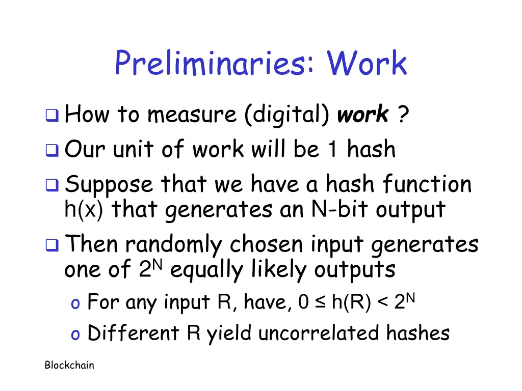 preliminaries work