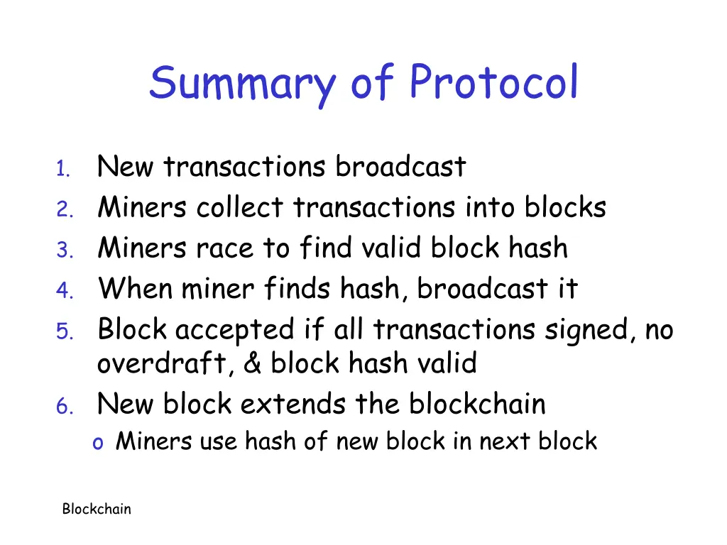 summary of protocol