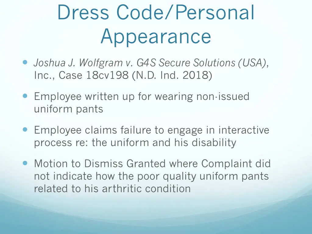 dress code personal appearance 1