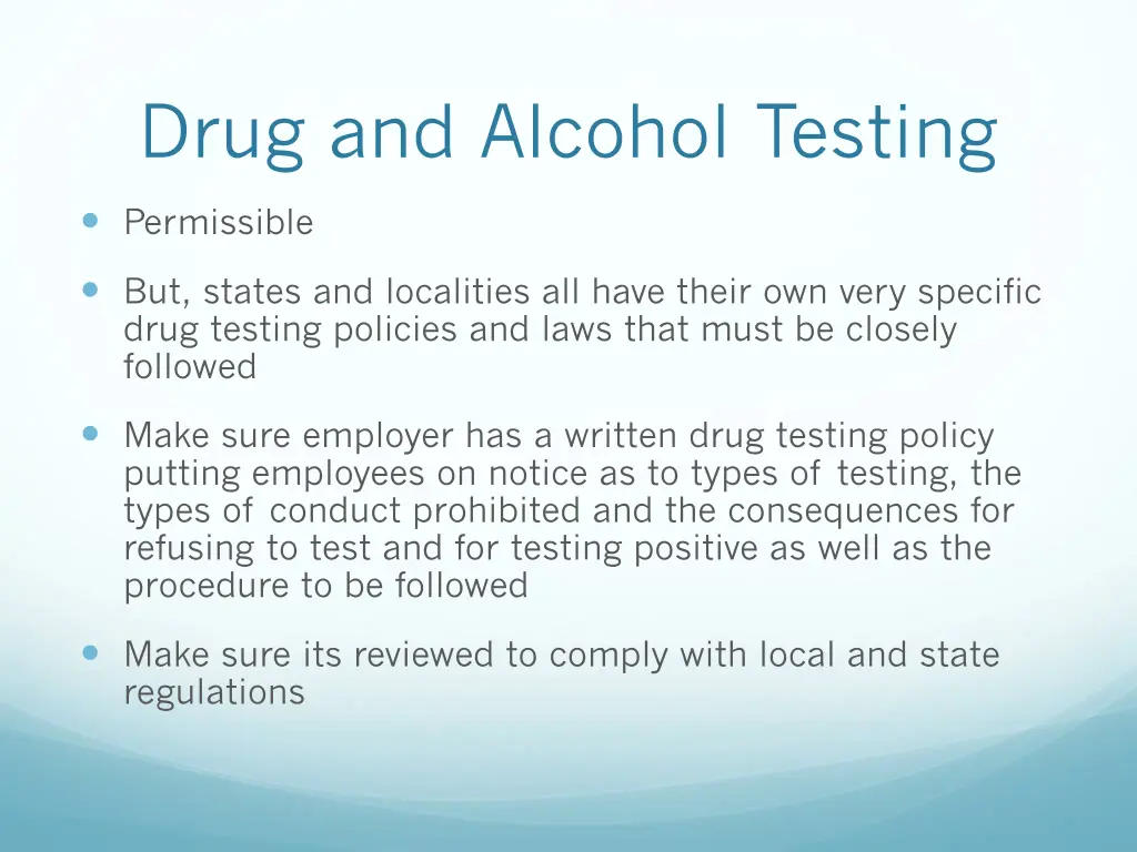 drug and alcohol testing