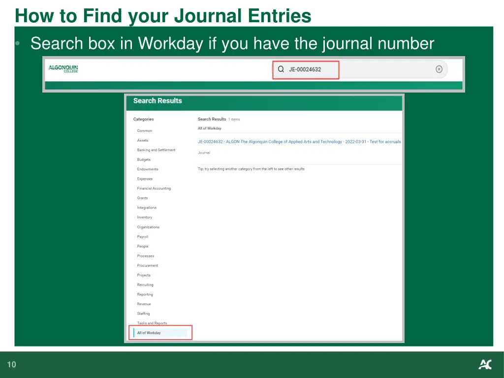 how to find your journal entries 2