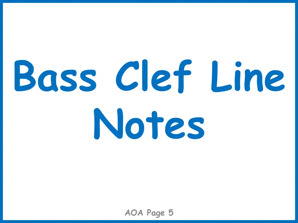 bass clef line notes