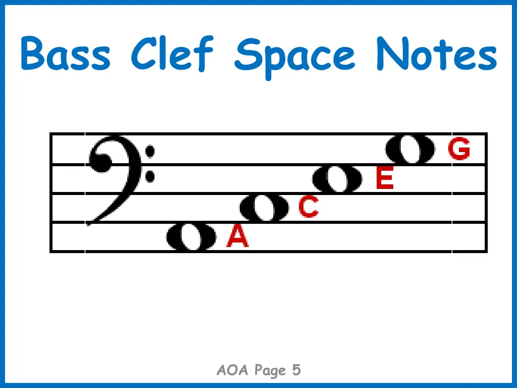 bass clef space notes 1