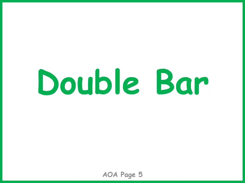 double bar