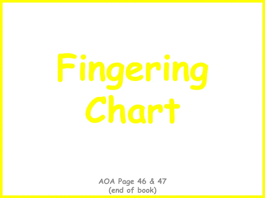 fingering chart