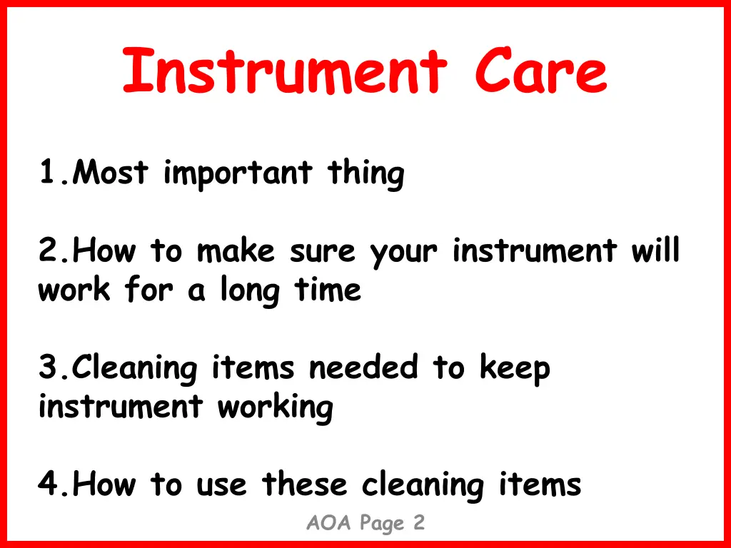 instrument care 1